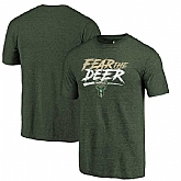 Milwaukee Bucks Green Fear the Deer Hometown Collection Fanatics Branded Tri-Blend T-Shirt,baseball caps,new era cap wholesale,wholesale hats